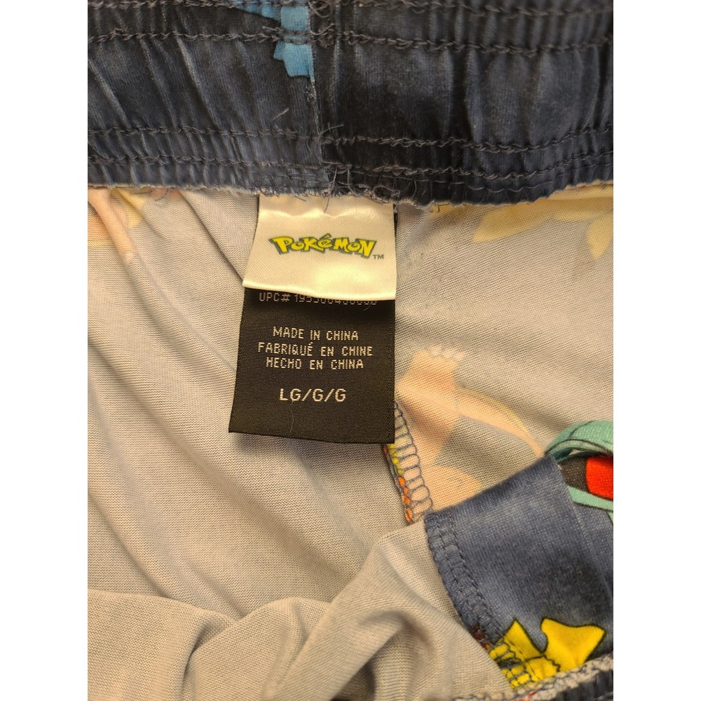 Pokemon Pajama Pants  Blue Men's  Large Cloud Wash Pikachu Bulbasaur  NWOT - Picture 4 of 15